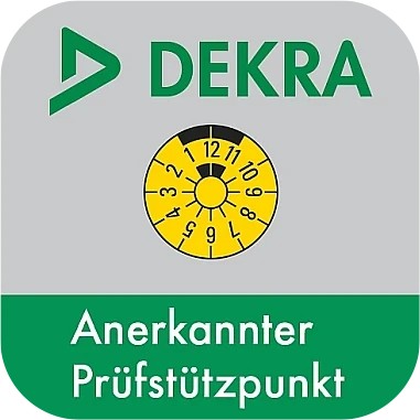 Logo Dekra Anerkannter Prüfstützpunkt